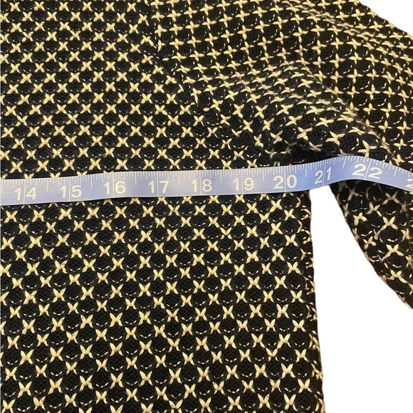 L.L Bean Faux leather button cardigan navy/white ladies large petite 100% cotton - Picture 10 of 12